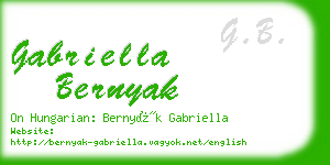 gabriella bernyak business card